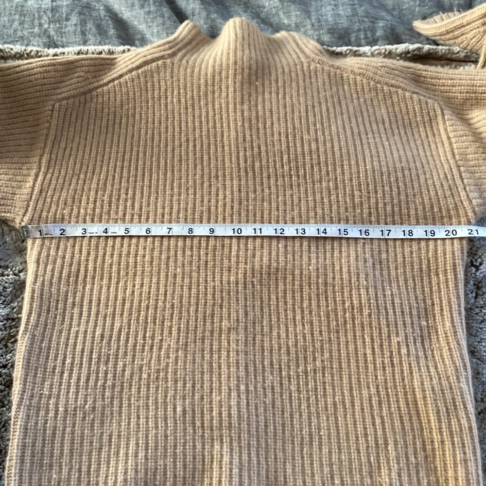 Cozy Camel Colored Cashmere Sweater - Picture 5 of 7